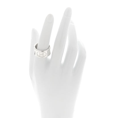 Hermes Sterling Silver GM Eclipse Ruban Ring 55 7.25 2 of 6