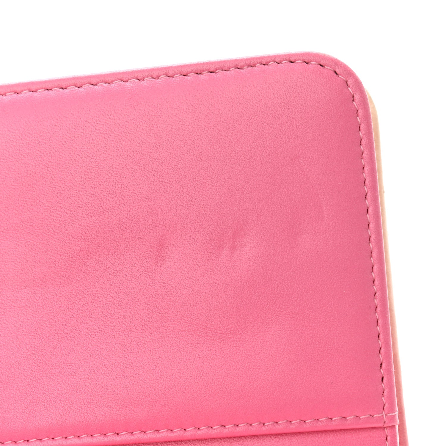 Chanel Faded Lambskin Quilted Zephyr Wallet on Chain WOC Dark Pink 11 of 14