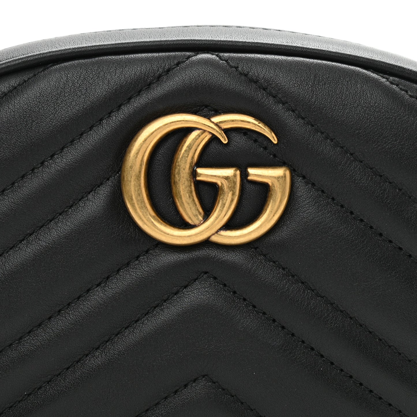 Calfskin Matelasse GG Marmont Belt Bag 85 34 Black