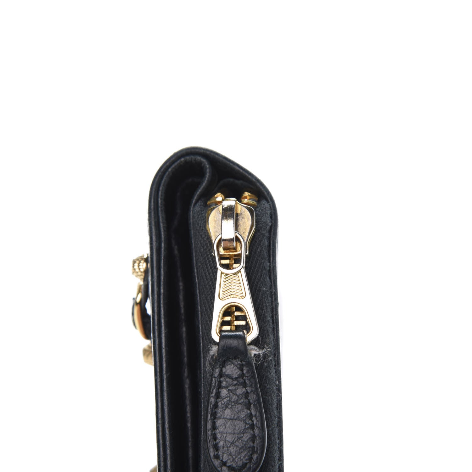 Balenciaga Agneau Giant 12 Gold Hardware Bill Fold Zip Wallet Vert Pinede 12 of 12