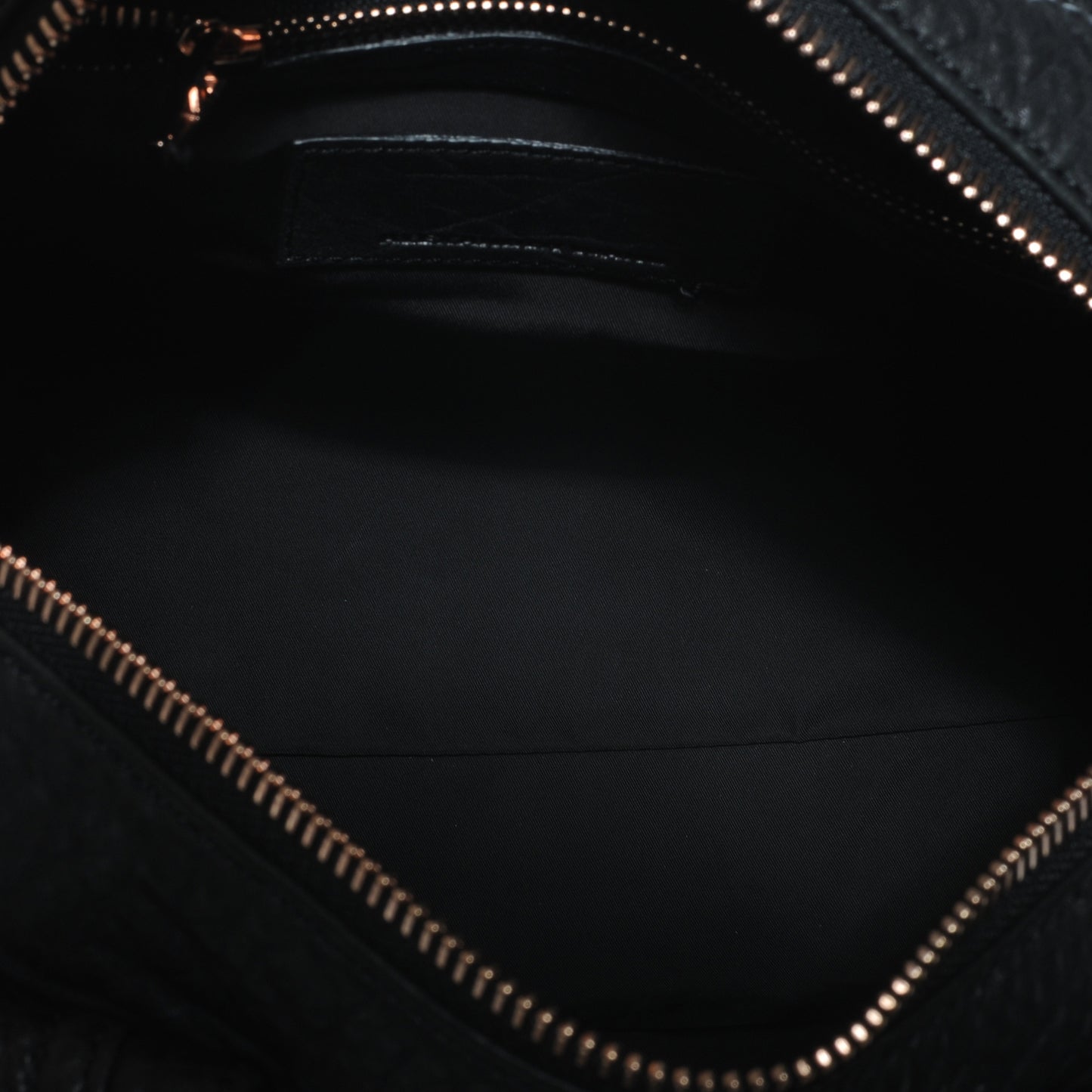 Leather Rocco w Rose Gold Hardware Black