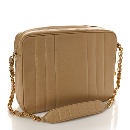 Chanel Caviar Vertical Quilt Camera Bag Beige 2 of 15