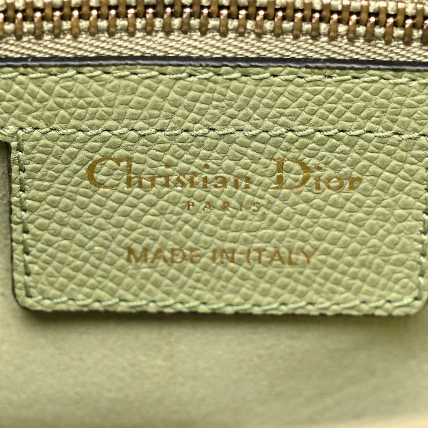 Christian Dior Grained Calfskin Saddle Bag With Strap Ethereal Green 5 of 13