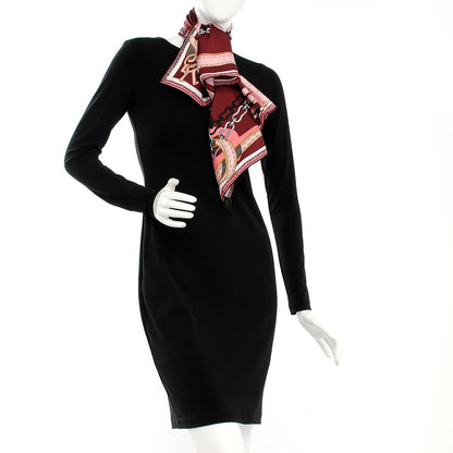 Louis Vuitton Silk Square Handle Me Scarf Burgundy 3 of 7