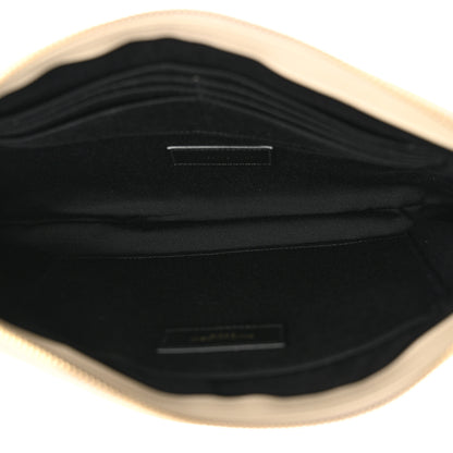 Saint Laurent Calfskin Matelasse Monogram Cassandre Tablet Pouch Sea Salt 5 of 10