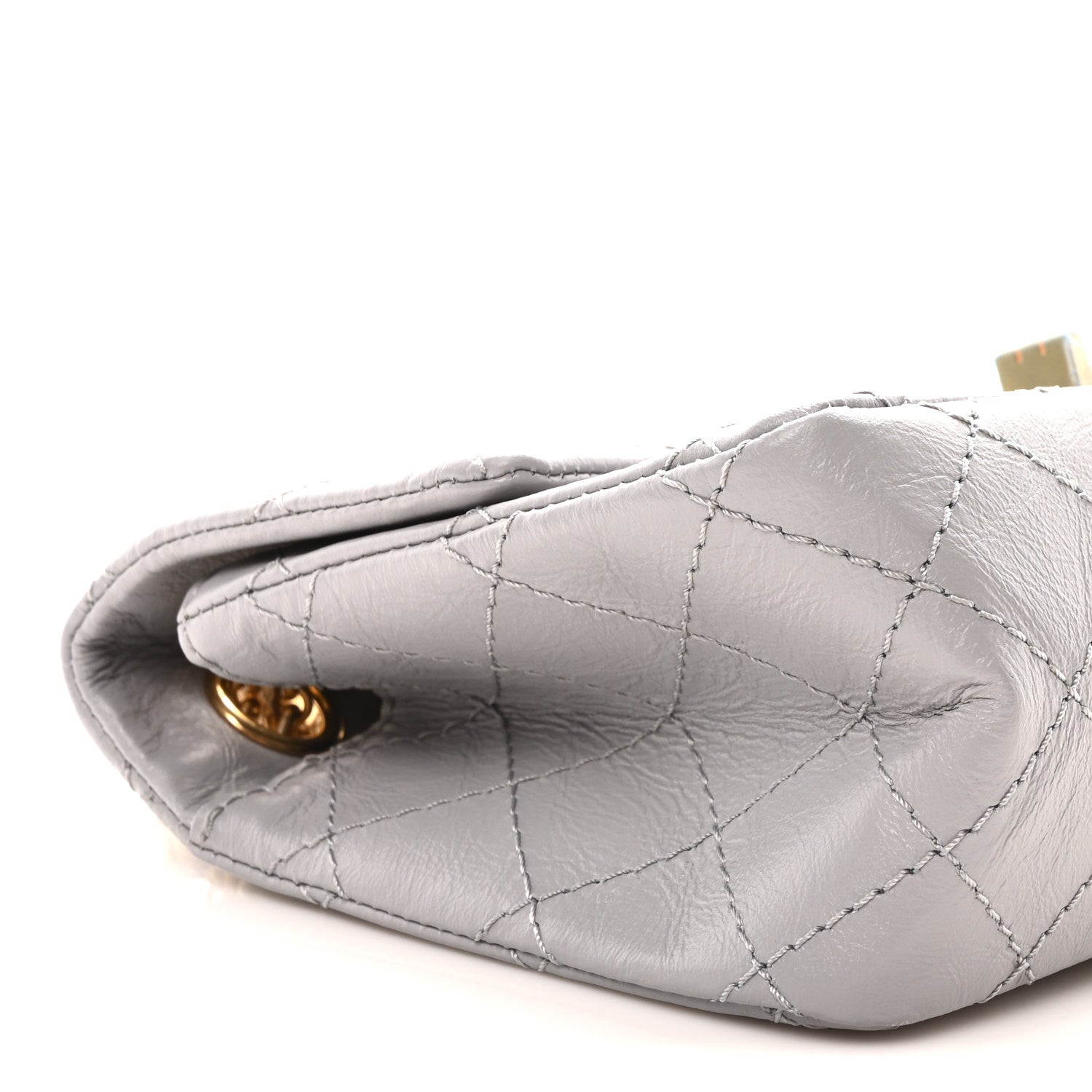 Chanel Aged Calfskin Quilted 2.55 Reissue Mini Flap Grey 9 of 11