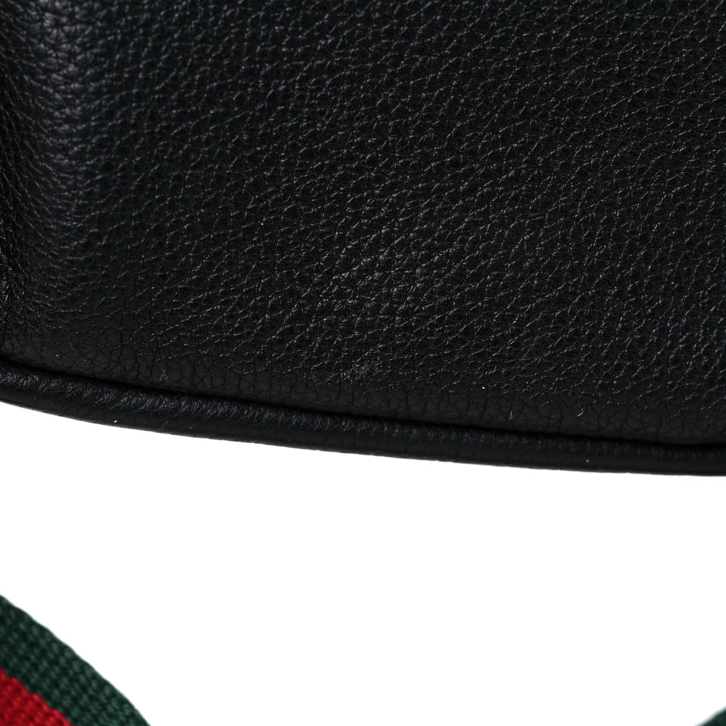 Grained Calfskin Small Logo Belt Bag Black