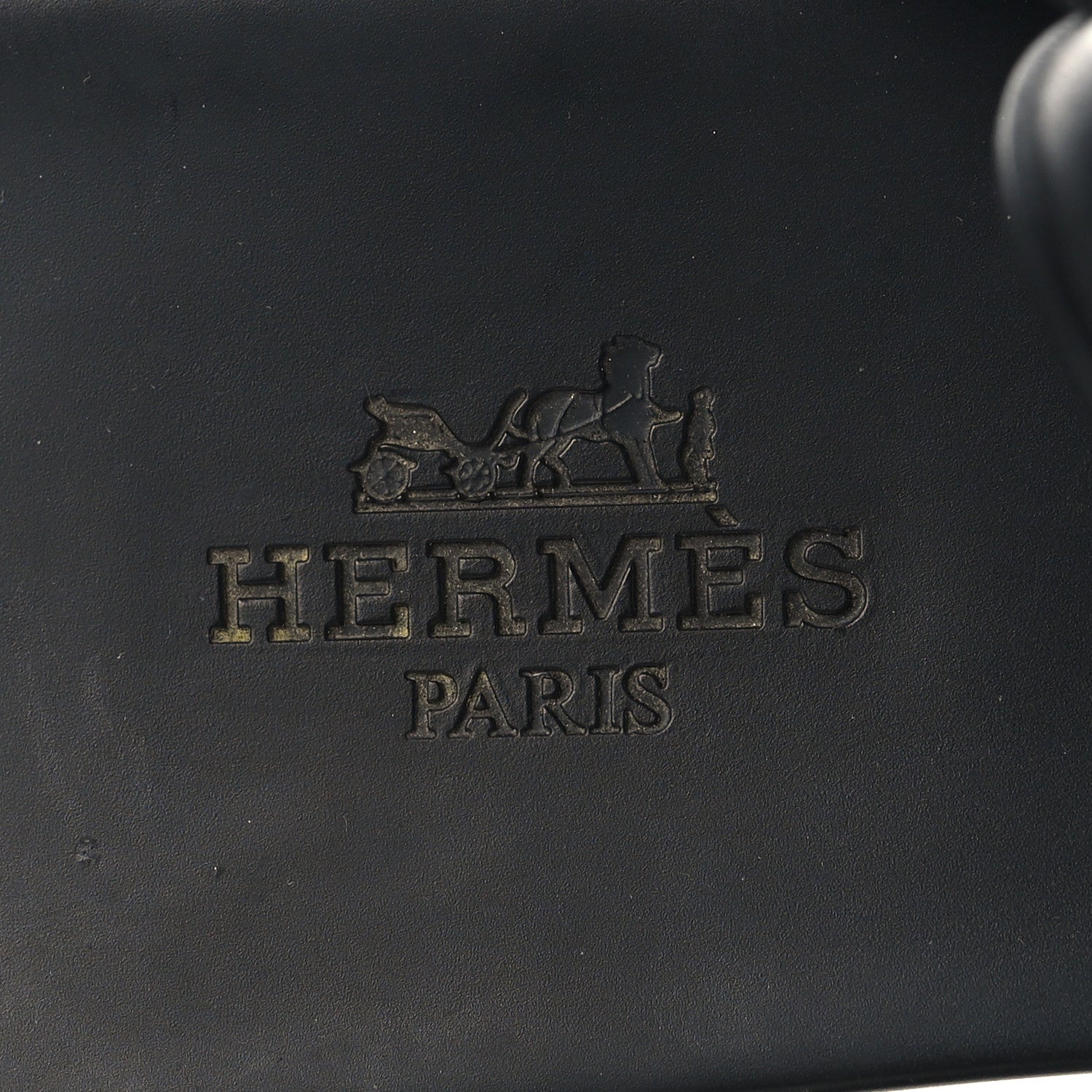 Hermes Rubber Womens Egerie Sandals 38 Black 9 of 10