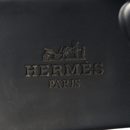 Hermes Rubber Womens Egerie Sandals 38 Black 9 of 10