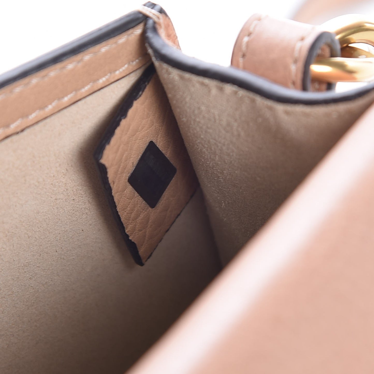 Calfskin Suede Small Nile Bracelet Bag Biscotti Beige