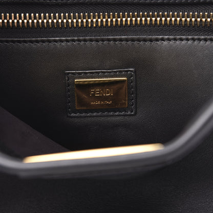 Fendi Vitello Seta Shiny Nappa Medium Peekaboo Iconic Satchel Black 7 of 10