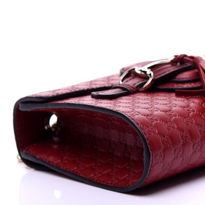 Gucci Soft Microguccissima Mini Emily Chain Shoulder Bag Rosso 6 of 11