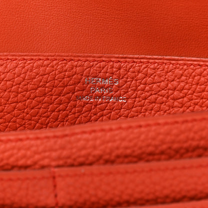 Hermes Togo Dogon Recto Verso Wallet Orange Poppy 7 of 7