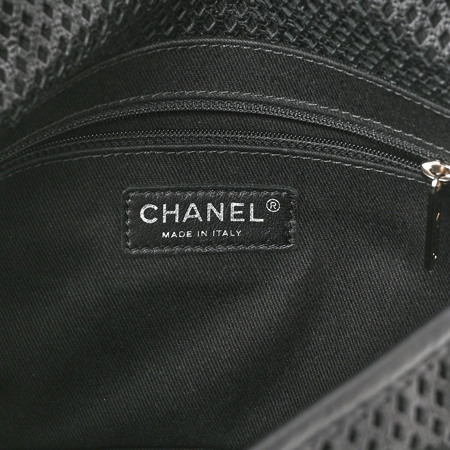 Chanel Metallic Perforated Calfskin Small Up In The Air Flap Black 6 of 10