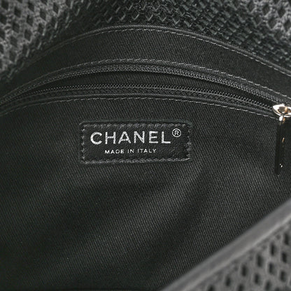 Chanel Metallic Perforated Calfskin Small Up In The Air Flap Black 6 of 10