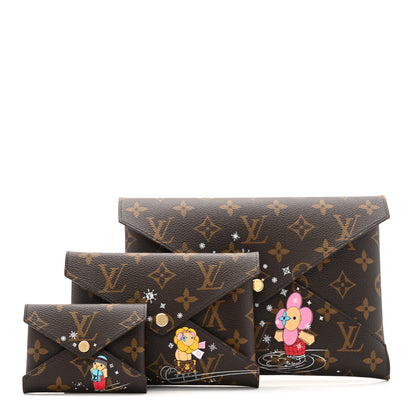 Louis Vuitton Monogram 2023 Christmas Animation Kirigami Pochette Set 1 of 10