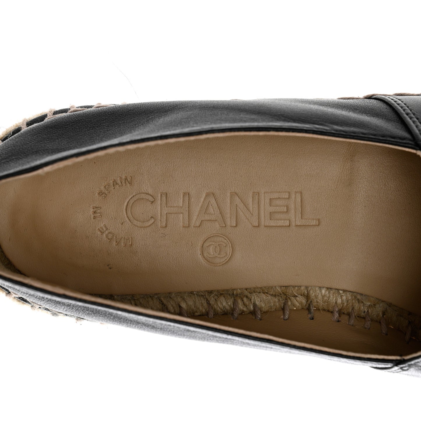 Lambskin CC Espadrilles 38 Black
