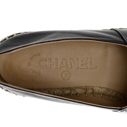 Chanel Lambskin CC Espadrilles 38 Black 7 of 8