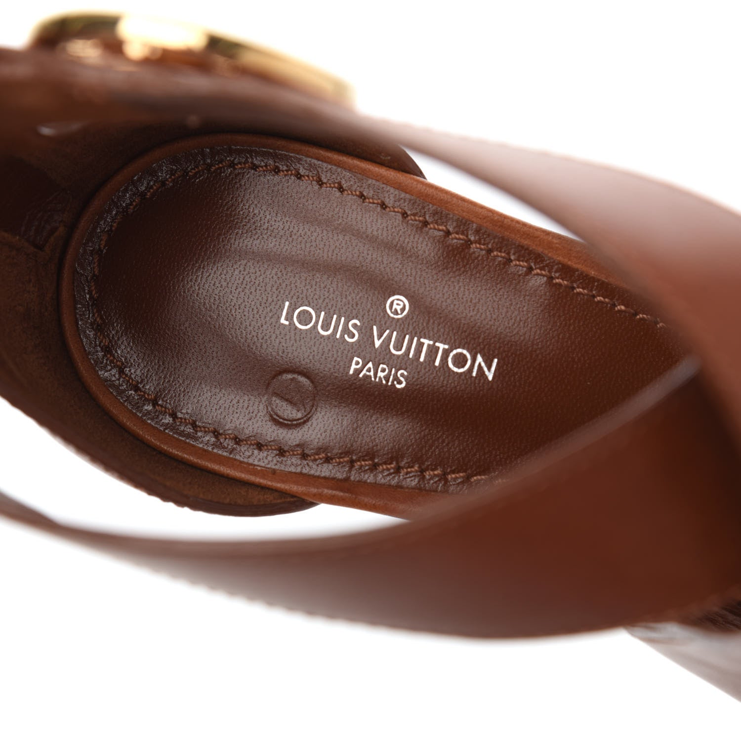 Louis Vuitton Calfskin Monogram Horizon Sandal 39 Cognac Brown 12 of 38