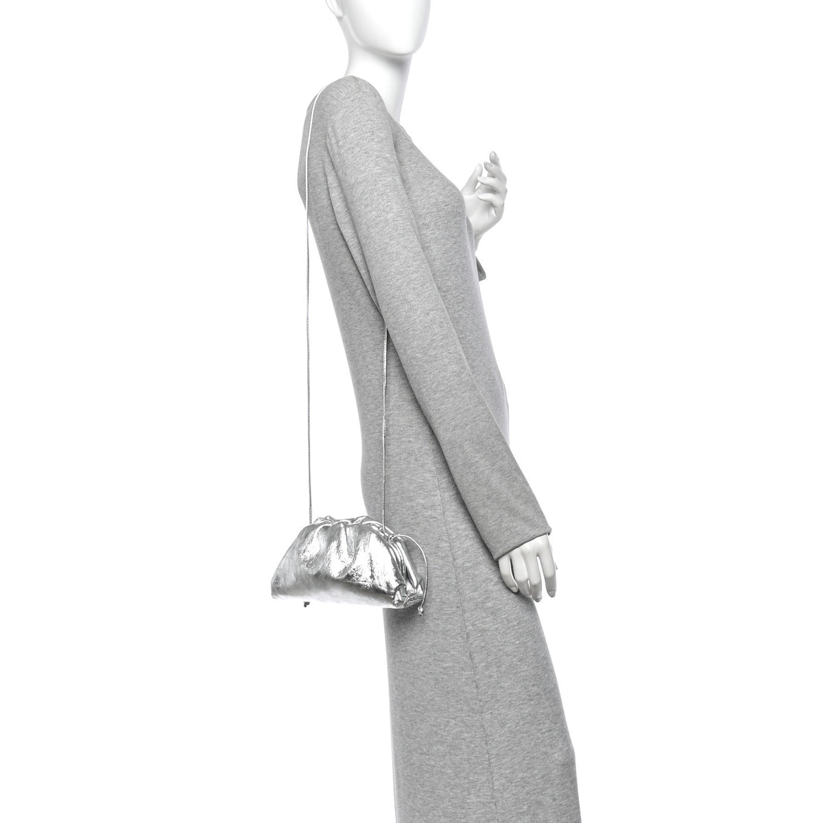 Metallic Calfskin The Mini Pouch Silver