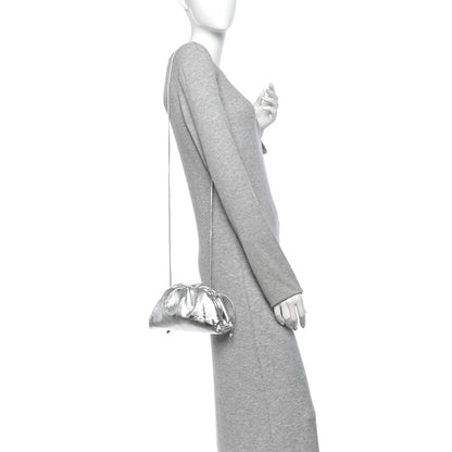 Bottega Veneta Metallic Calfskin The Mini Pouch Silver 2 of 12