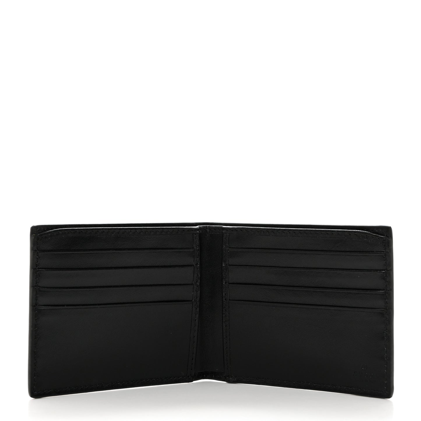 Plutone Calfskin Logo Bi-Fold Wallet Black