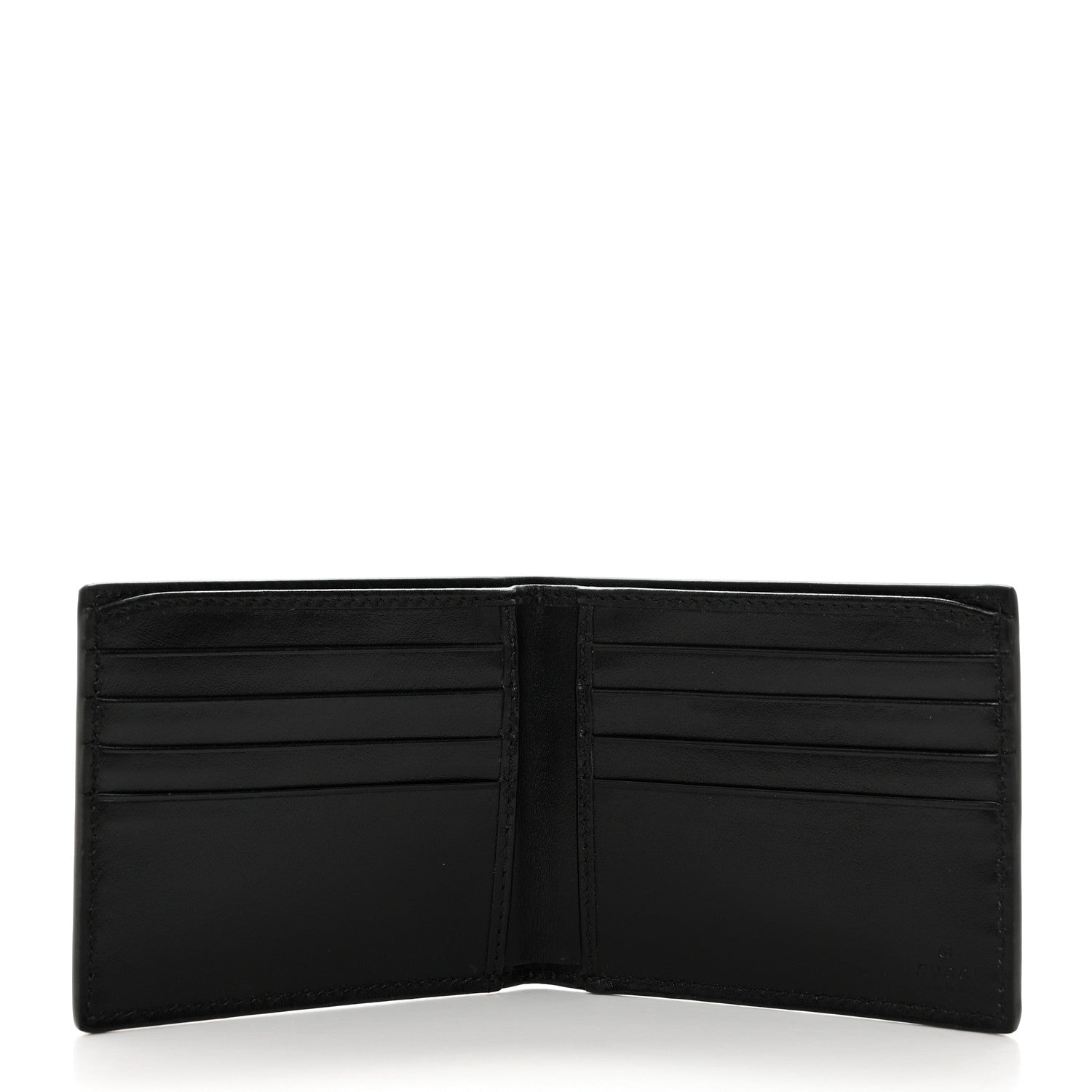 Gucci Plutone Calfskin Logo Bi-Fold Wallet Black 5 of 8