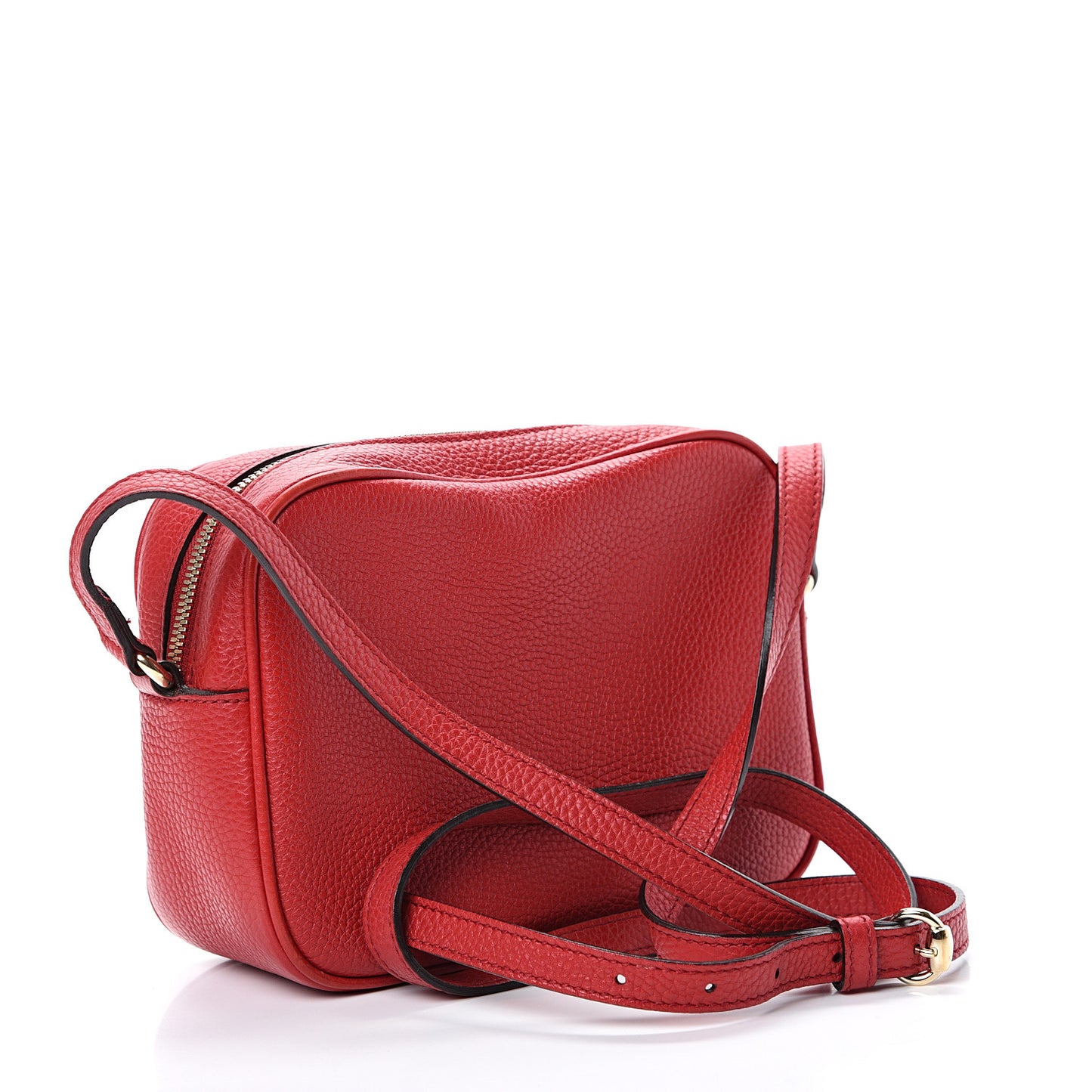 Pebbled Calfskin Small Soho Disco Bag Tabasco Red
