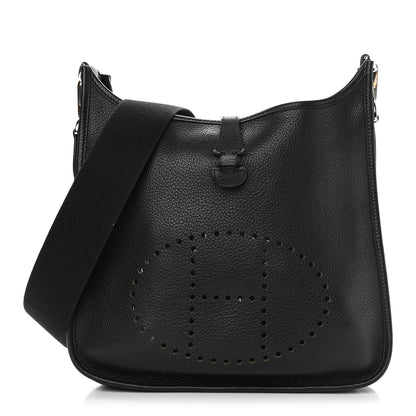 Hermes Taurillon Clemence Evelyne PM Black 1 of 11