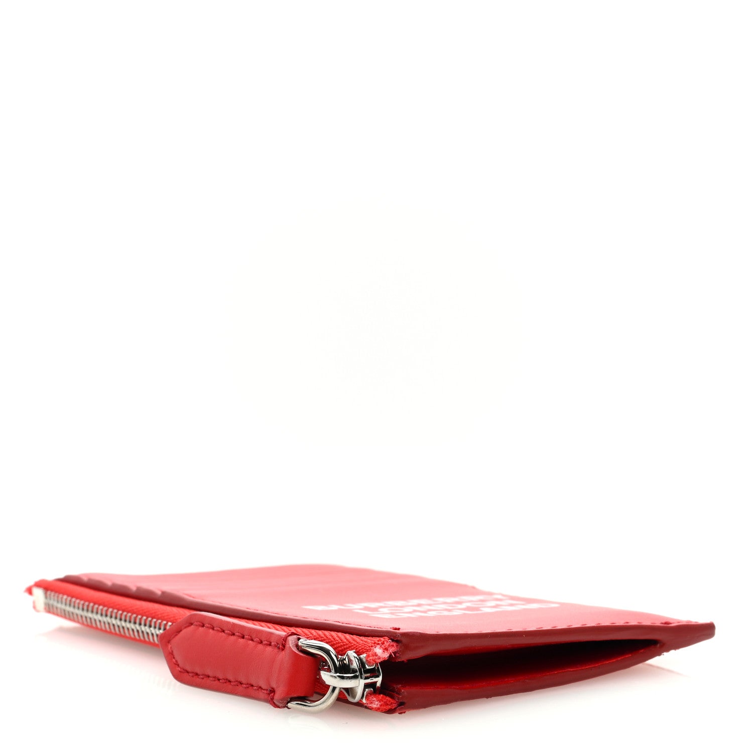 Burberry Calfskin London England Print Logo Card Holder Red 4 of 6