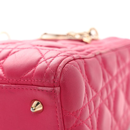 Christian Dior Lambskin Cannage Medium Lady Dior Fuchsia 12 of 12