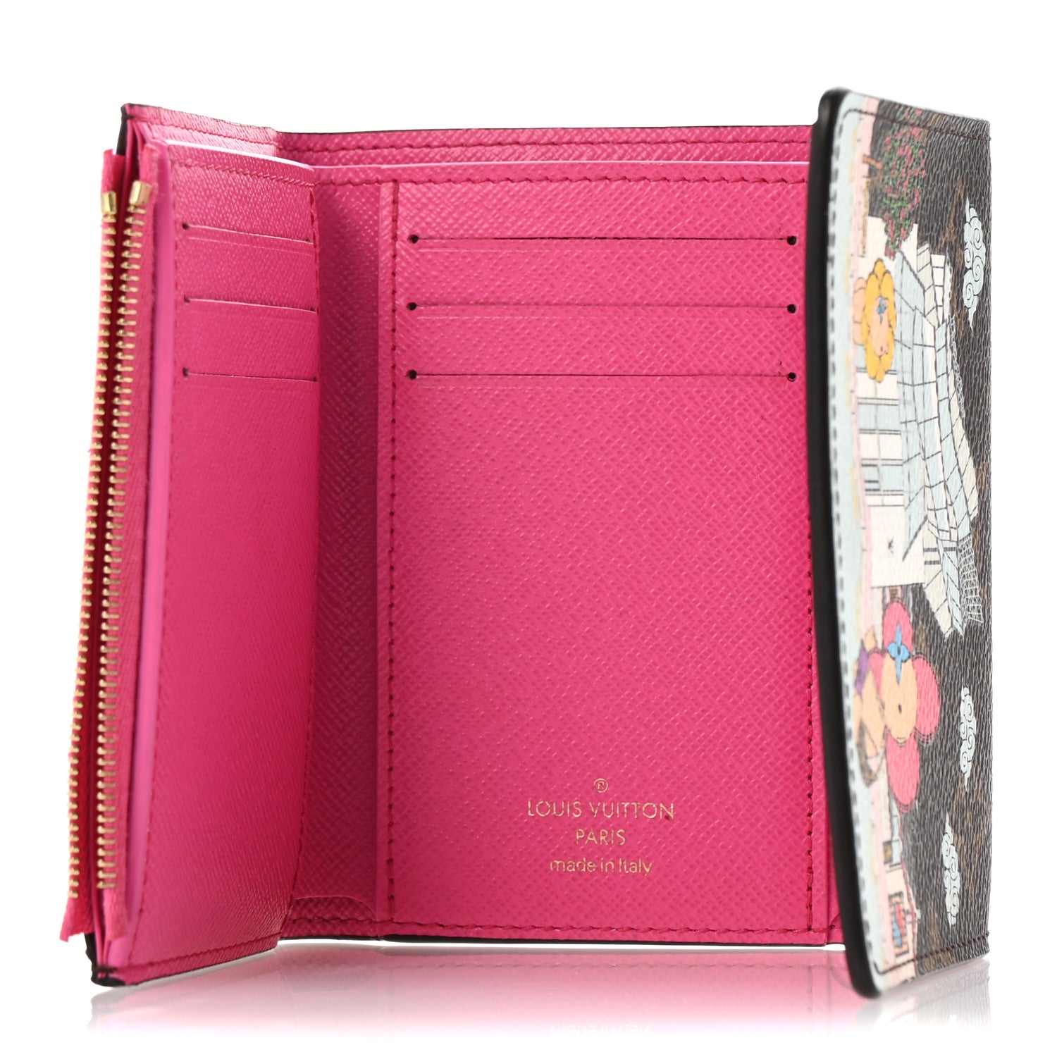 Louis Vuitton Monogram 2022 Christmas Animation Seoul Victorine Wallet Fuchsia 5 of 7