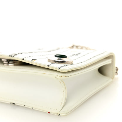 Christian Dior Calfskin Printed Mini Diorama Flap Bag White 10 of 11