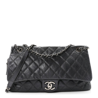 Chanel Iridescent Caviar Quilted Large Chic Flap Grey 1 of 10