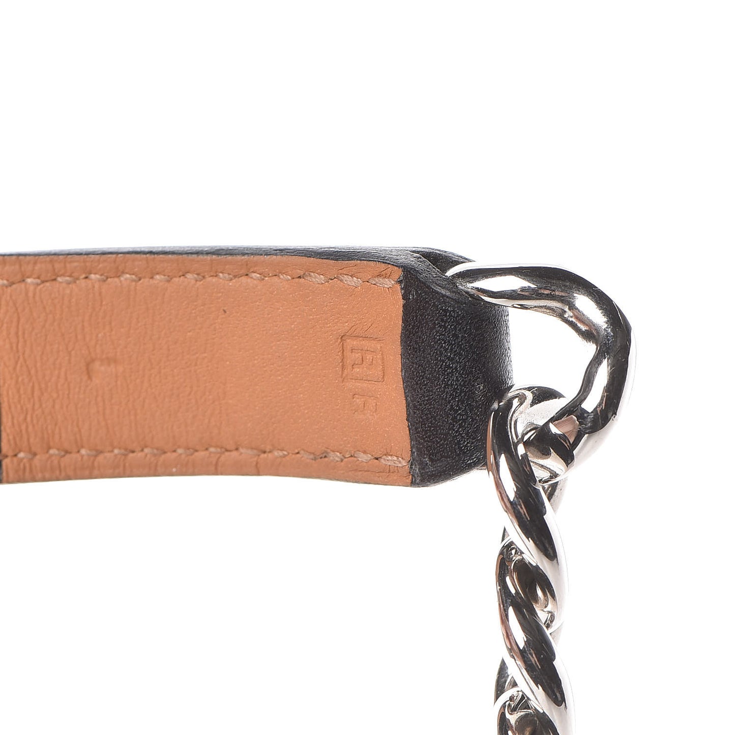 Box Palladium Mens Double Tour Chain L Bracelet Black