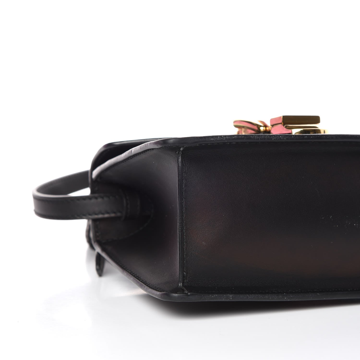 Gucci Calfskin Mini Sylvie Top Handle Bag Black 6 of 14