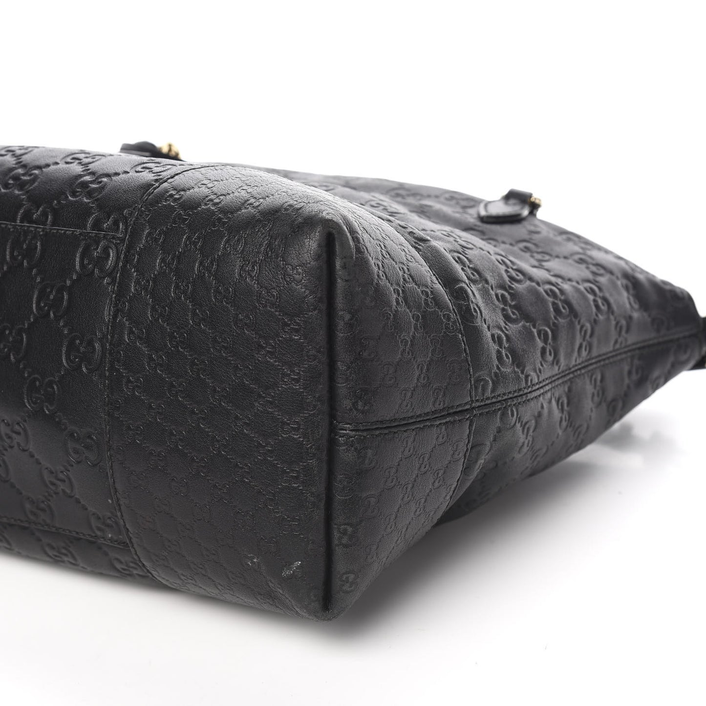 Guccissima Medium Bree Foldover Tote Black
