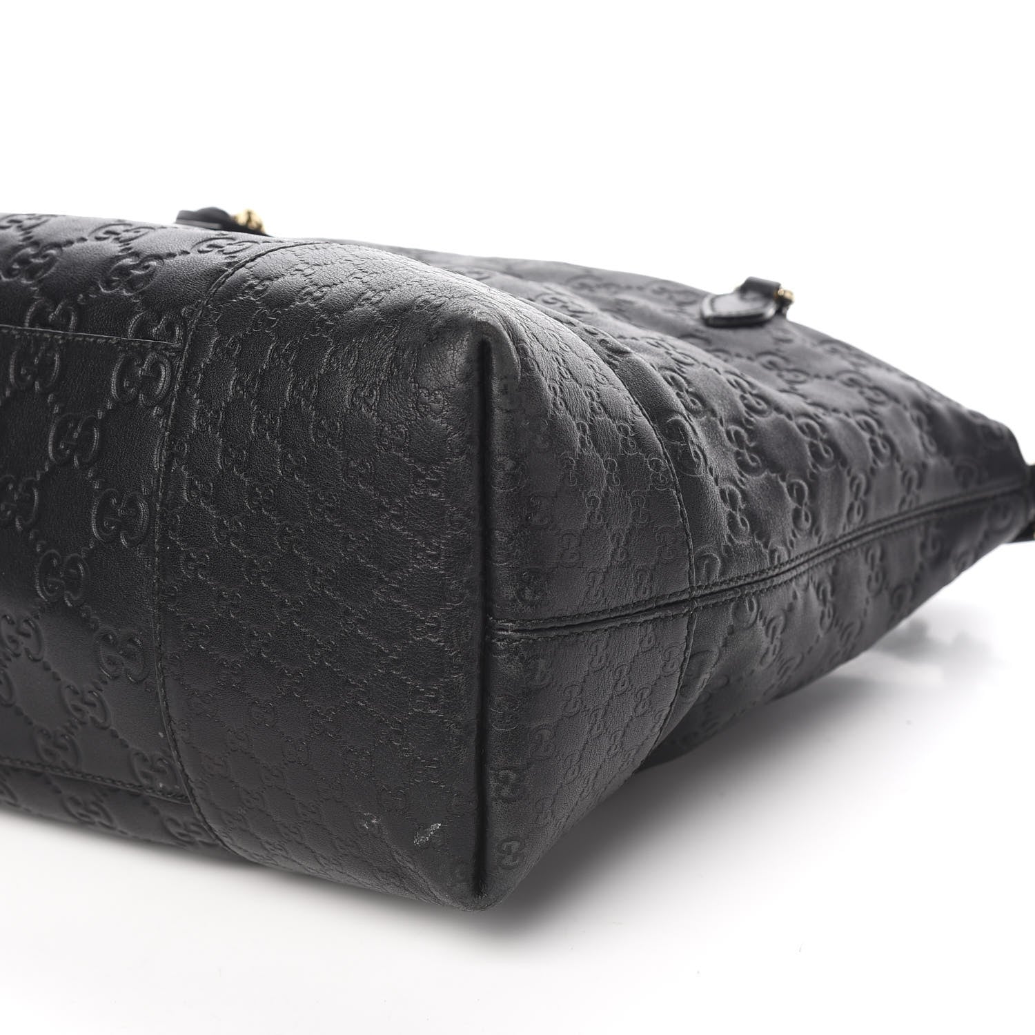 Gucci Guccissima Medium Bree Foldover Tote Black 10 of 12
