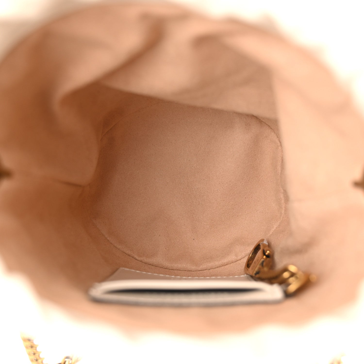Gucci Calfskin Matelasse Mini GG Marmont 2.0 Bucket Bag White 5 of 13