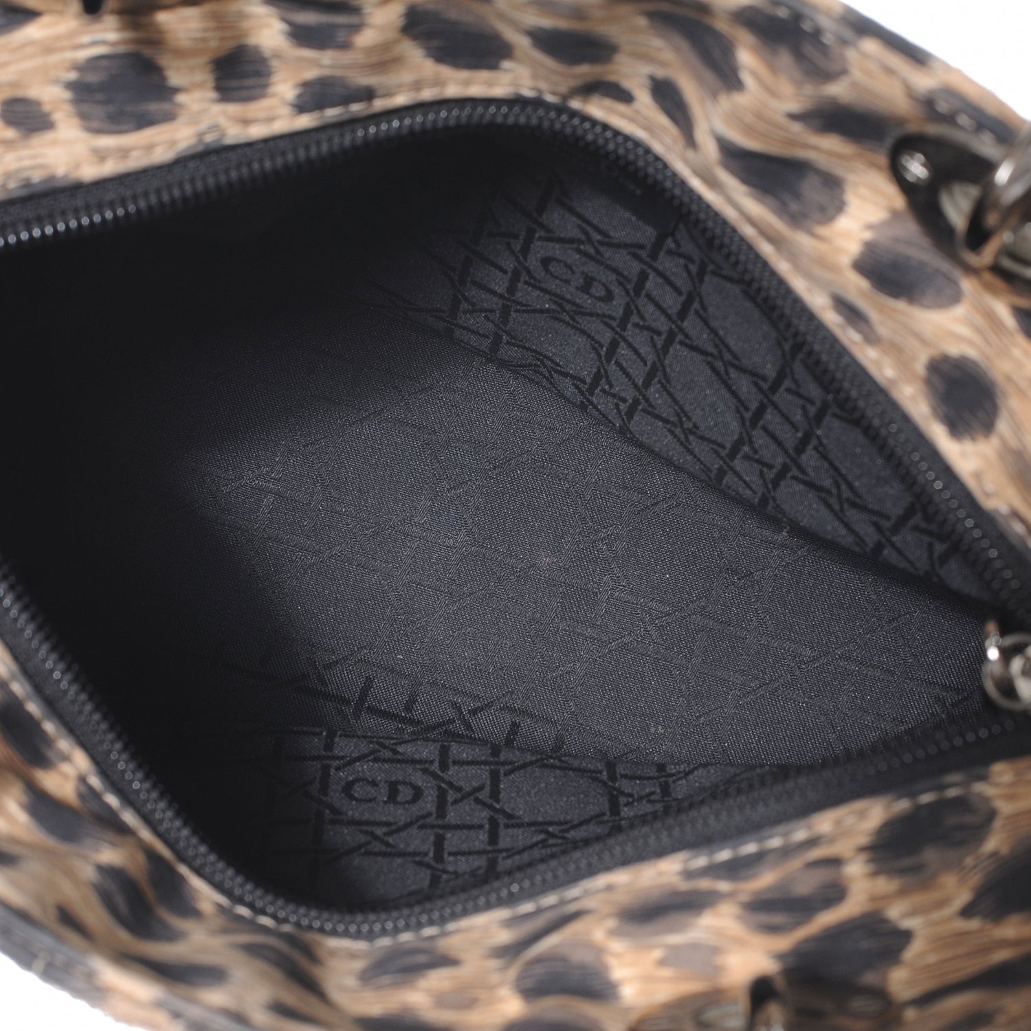 Christian Dior Canvas Leopard Print Medium Lady Dior 5 of 7