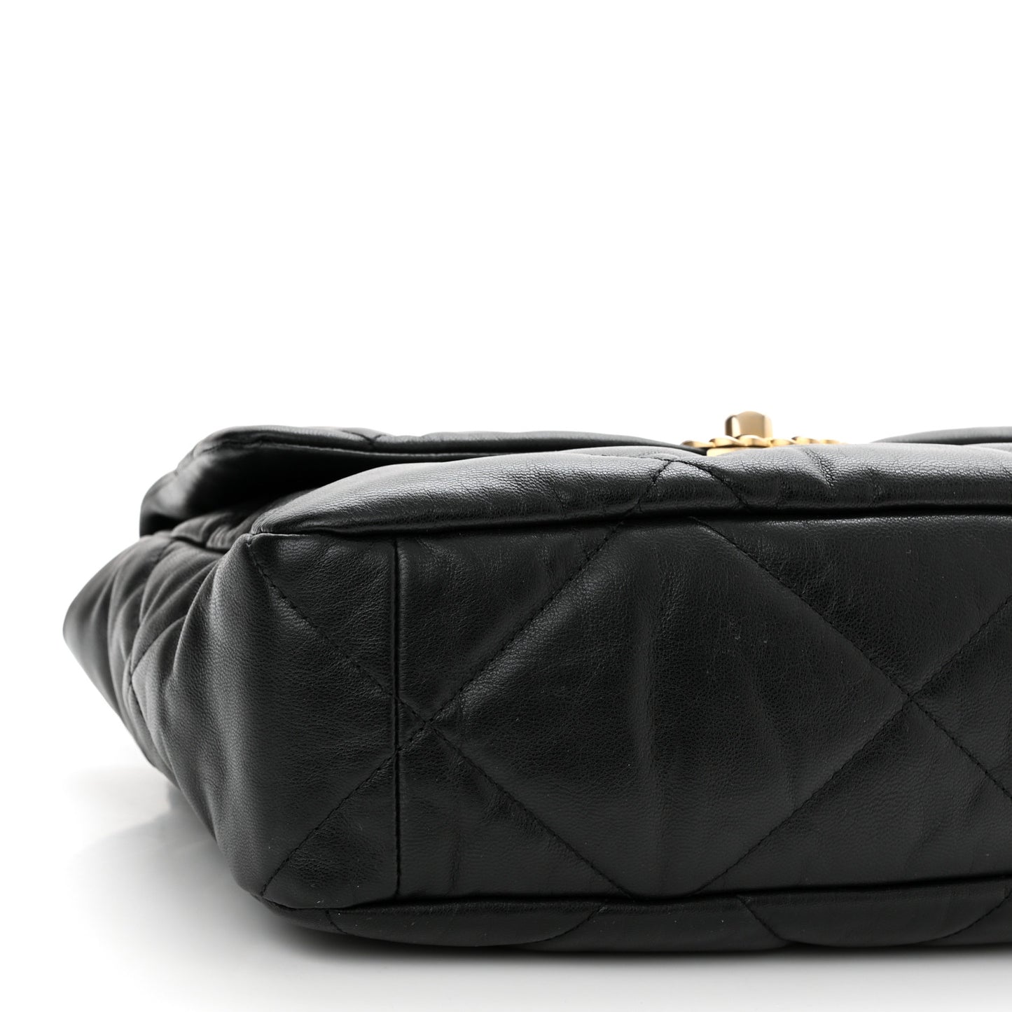 Goatskin Quilted Large Chanel 19 Flap Black
