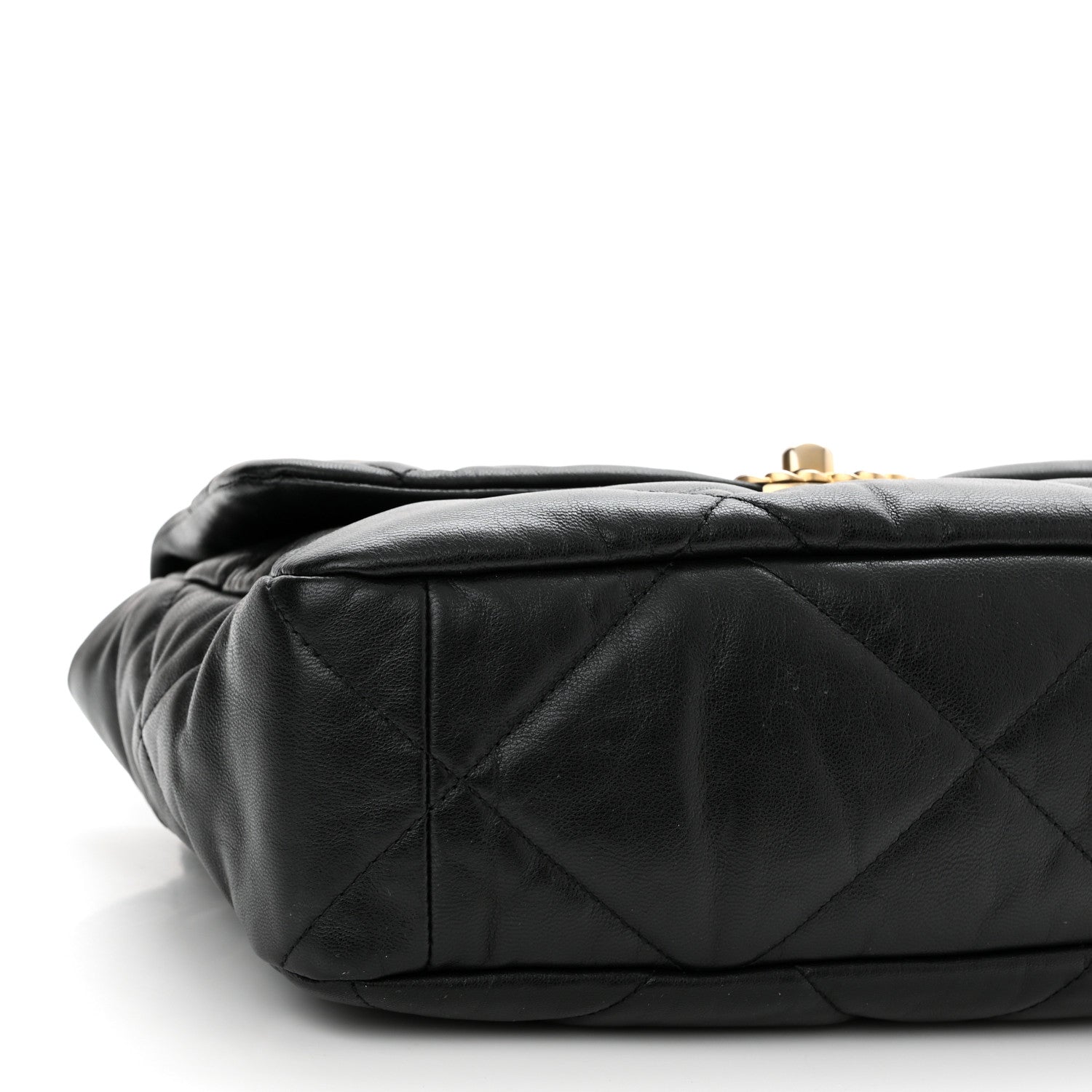 Chanel Goatskin Quilted Large Chanel 19 Flap Black 9 of 12