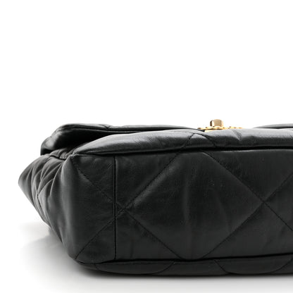 Chanel Goatskin Quilted Large Chanel 19 Flap Black 9 of 12