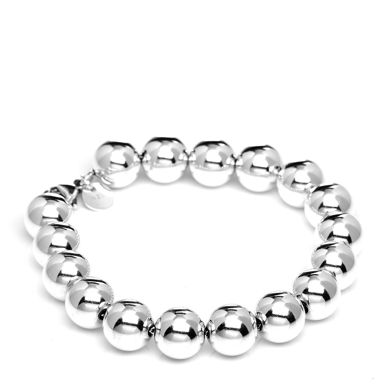Tiffany Sterling Silver 10mm HardWear Ball Bracelet 1 of 6