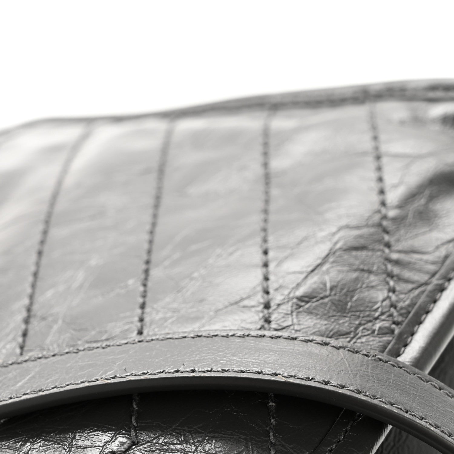 Saint Laurent Crinkled Calfskin Matelasse Monogram Medium Niki Chain Satchel Storm 11 of 11