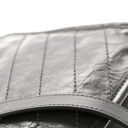 Saint Laurent Crinkled Calfskin Matelasse Monogram Medium Niki Chain Satchel Storm 11 of 11