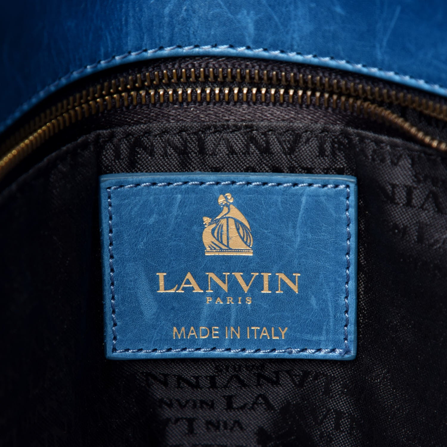 Lanvin Calfskin Quilted Medium Happy Shoulder Bag Blue 6 of 8