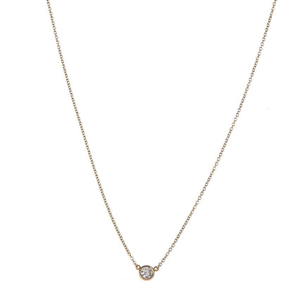Tiffany 18K Yellow Gold Diamond .19ct Elsa Peretti Diamonds by the Yard Pendant Necklace 1 of 9