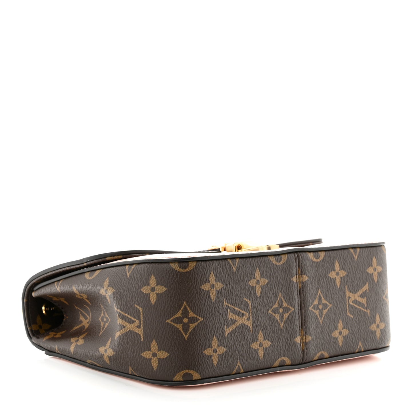 Patent Calfskin Monogram Cherrywood BB Rose Ballerine