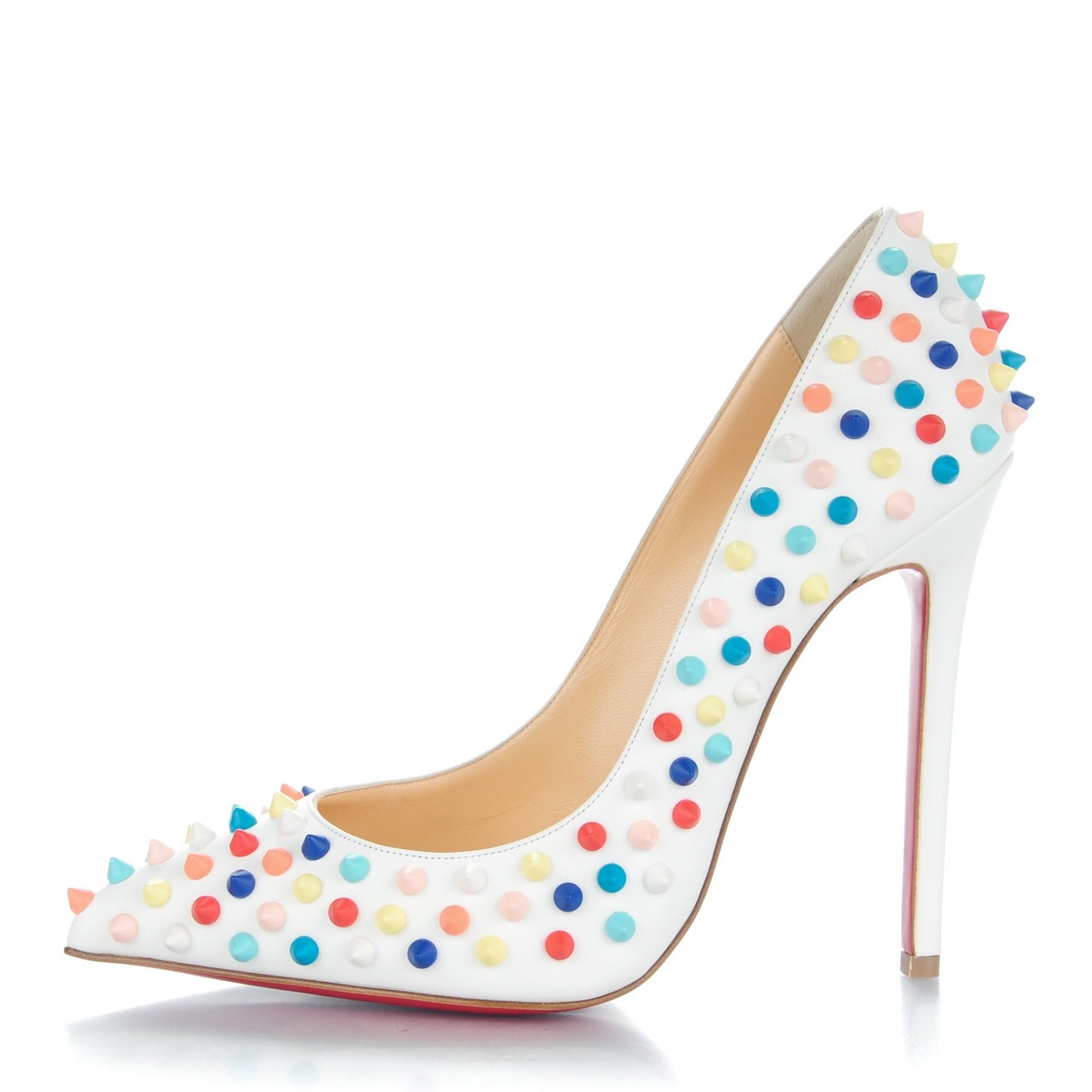 Gomme Pigalle Spikes 120 Pumps 39.5 White Multicolor
